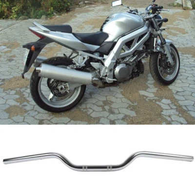 Manillar cromado 7/8" 22mm manillar moto para Suzuki SV1000 SV 1000 Foto 1 de 4