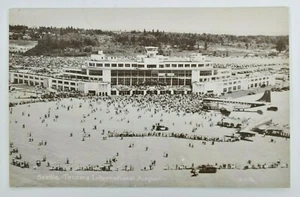 Cartolina d'epoca RPPC Tacoma aeroporto internazionale grandi folle vedenti aerei  - Foto 1 di 2