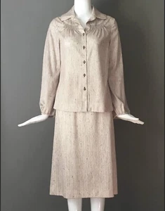 Vintage Leslie Fay 2 piece Outfit Skirt And Top M Excellent Condition - Picture 1 of 4