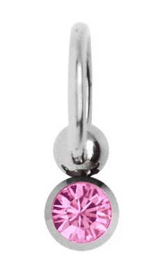 Piercing Titanio Bcr 1,2mm Verticale Anello Con Doppio Sfera a Clip IN 5/6mm E - Immagine 1 di 2