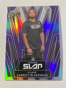 GARRETT BLAKESSLEE Flaco 2025 Leaf Metal Power Slap #12 Purple 28/49 (V1) - Picture 1 of 2