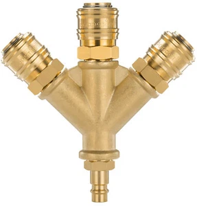 Poppstar Distributeur d'air comprimé triple avec raccords rapides 1/4" (DN 7,2) - Bild 1 von 6