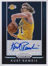 2015-16 Panini Prizm Kurt Rambis Black Prizm Auto 1 of 1 Lakers