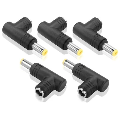 10x 240W DC Power Connector Adapter Angle 5.5mm x 2.5mm Male to Female Converter - Image 1 of 4
