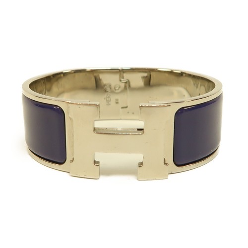 HERMÈS Bracciale HERMES PHW Clic Clac Braccialetto Metallo Viola