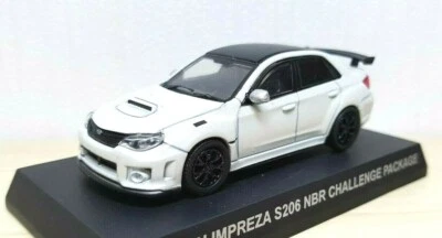1/64 Kyosho SUBARU IMPREZA WRX STI S206 NBR CHALLENGE BLANCO modelo de coche fundido a presión  Foto 1 de 3