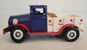 Sun Squad Patriotic Farm Truck 8” Decor 4th July Tabletop Summer Americana - Picture 1 of 12