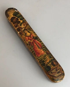 Antique Papier Mache Qajar Qalamdan (Pen Box) HBZX - Picture 1 of 6