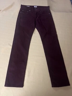 NWT J. Crew 484 Slim Fit Men's Corduroy Pants Burgundy Size 28X30 - Image 1 of 4