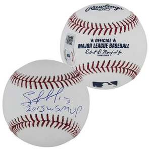 Royals Salvador Perez "2015 WS MVP" Authentic Signed Oml Baseball BAS Witnessed - Picture 1 of 3