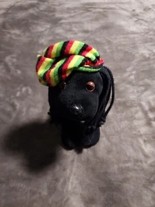 Ganz Webkinz Rockerz Dog Island Rhythm Black Plush Stuffed Dog - Picture 1 of 10