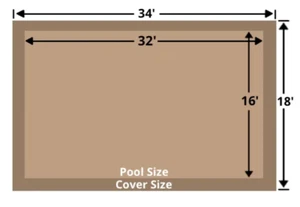 Rectangle Loop-Loc Pool Safety Cover - 16' x 32' Tan Mesh - LLM1219 - Picture 1 of 5