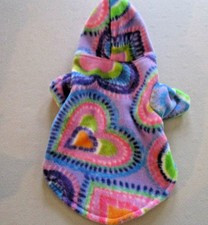 XS female Dog shirt [hearts] fleece handmade