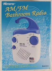 Bathroom Radio Water Resistant Working AM FM Memorex 614 - Picture 1 of 8