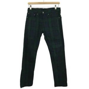 Levi's 502 Men’s Green Blue Tartan Plaid Blackwatch Straight Pants Size 28 x 30 - Picture 1 of 5