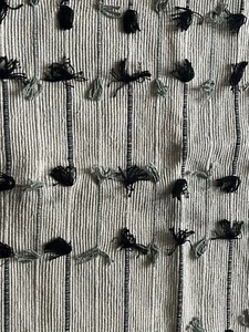 Surya Woven Pillow Cover Boho Beige Neutrals Zip Back Fringe 22 “ Square - Picture 1 of 7