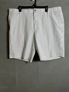 Dockers Shorts Mens Striped White/Black 42 Cotton Polyester - Picture 1 of 6