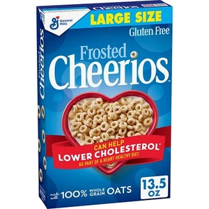 Frosted Cheerios Cereal, Limited Edition Happy Heart Shapes, Heart Healthy with - Picture 1 of 1