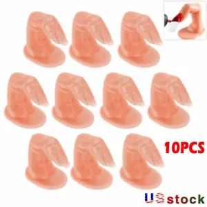 10X Pratica Modello Dito Finto per Manicure Mano Nail Art Gel Acrilico Allenamento - Foto 1 di 12