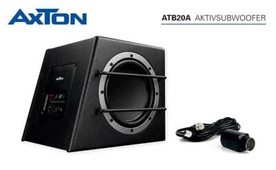  AXTON ATB20A 20cm Aktiv Subwoofer Bass Box mit Verstärker 100 Watt RMS - Bild 1 von 4