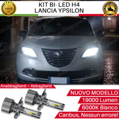 KIT LED H4 6000K CANBUS XENON 19000 LUMEN REALI PER LANCIA YPSILON 846 NO AVARIA - Immagine 1 di 4