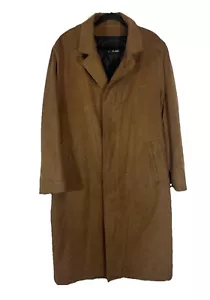 Bill Blass Brown Trench Coat Button Up Removable Liner Classic Suede Sz 40 - Picture 1 of 11