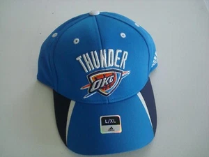 OKLAHOMA THUNDER ADIDAS  FITTED SZ L/XL  DEADSTOCK GOLF BEACH HAT CAP VINTAGE x2 - Picture 1 of 2