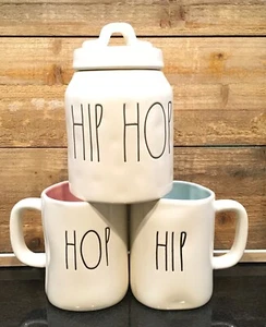 Rae Dunn HIP HOP Easter Ceramic Coffee Mugs & Canister - Picture 1 of 5
