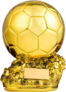 Pallone D'Oro Trofeo Resina Pallone D'Oro Personalizzato Trofeo Di Calcio Premio - Foto 1 di 12