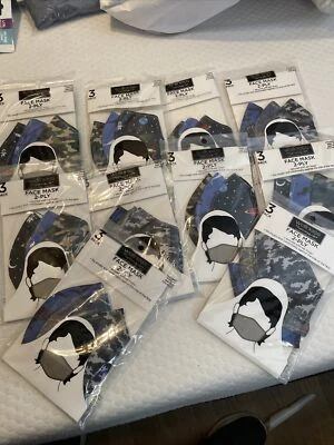10 X 3 Packs Childs Face Masks Age 5-8, Boys Camo Space Cloth Material, Sealed - Image 1 of 4