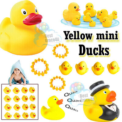 100 WHOLESALE Yellow Rubber DUCKS Squeaky Bath Toys Water Play Toddler DUCK UK, • 1.20£