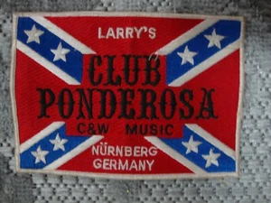 Embroidered Patch, Larry's Club Ponderosa C&W Music, 4" x 6" Germany, Nostalgic - Picture 1 of 2