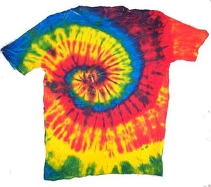 CAMISETA PARA ADULTOS MEDIANA AJUSTE DELGADO COLOR ARCO IRIS TINTE #2 para hombre mujer REMOLINO NUEVA - Imagen 1 de 1