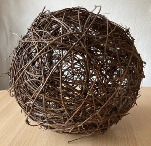 Große Weide,- Rattan,- Deko-Kugel Durchmesser ca. 23,5 cm Farbe dunkelbraun - Bild 1 von 6