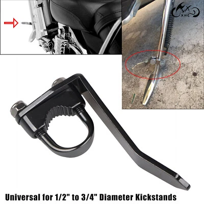 For Honda Fury Yamaha V Star 1300/1100/650 Black Kickstand Extension Universal - Image 1 of 4