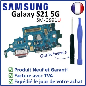 CIRCUIT CONNECTEUR DE CHARGE USB LECTEUR SIM & MICRO DU SAMSUNG GALAXY S21 G991U - Photo 1 sur 4