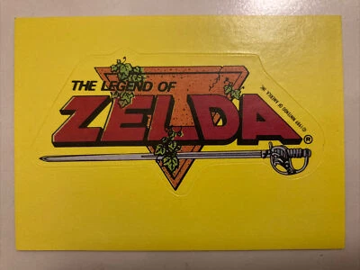 THE LEGEND OF ZELDA LOGO ⚡️LINK 1989 TOPPS STICKER TIP CARD #10 NINTENDO⚡️ - Image 1 of 2
