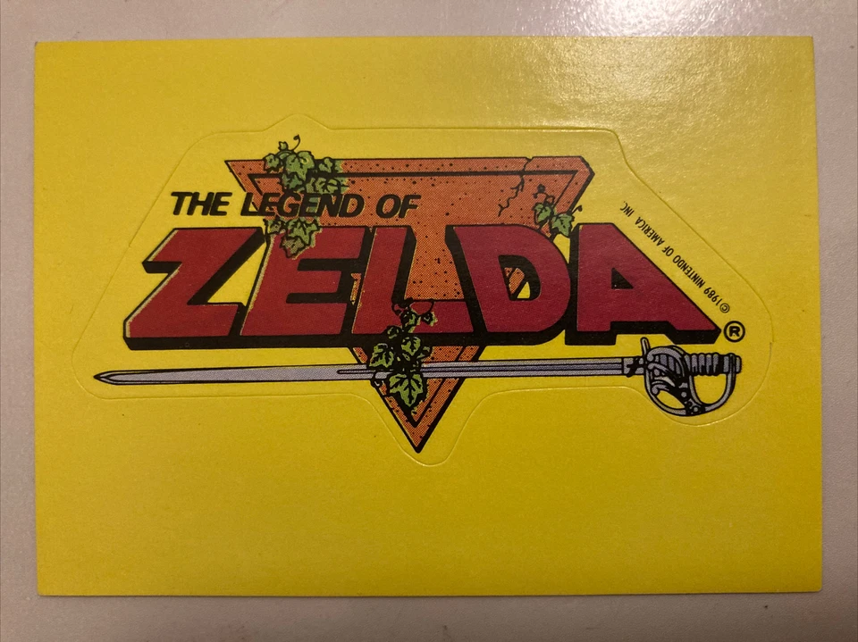 THE LEGEND OF ZELDA LOGO ⚡️LINK 1989 TOPPS STICKER TIP CARD #10 NINTENDO⚡️ - Image 1 of 2