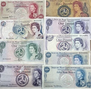 ISLE OF MAN BANKNOTES - CHOICE OF BANKNOTE AND STYLE - Picture 1 of 14