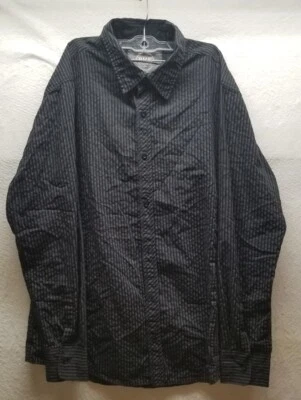 CAMISA DE VESTIR BKE PARA HOMBRE TALLA XXL NEGRA A RAYAS MANGA LARGA ABOTONADA 17 Foto 1 de 3