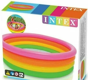 Intex Aufblasbarer 4 Ring Sunset Glow Pool Kinder Badespaß 66 x 18 Zoll - Bild 1 von 2