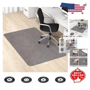 Durable Dark Grey Office Chair Mat - 47.2" x 60" for Hardwood & Tile Floors - Picture 1 of 10