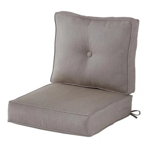 Outdoor 2-Piece Sunbrella Premium Deep Seat Cushion Set, Cast Ash - Picture 1 of 8
