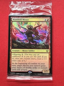 MTG BLB Promo Manifold Mouse Prerelease Cards Foil Still Sealed In Wrapper - Bild 1 von 1