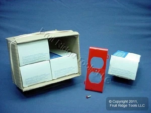 Leviton PSC8-R Red 1-Gang Duplex Outlet Unbreakable Sectional Wallplates 20pcs - Picture 1 of 5