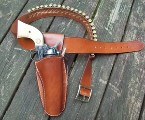 Leather the Shootist Rig, John Wayne, The Duke, Cowboy Western SAAS, Cas. - Picture 1 of 3