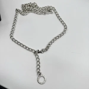 Michael Kors Damen Kettengürtel verstellbar MK Logo silberfarben 57" plus 2X 3X Moto - Bild 1 von 9