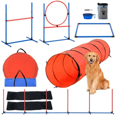 Dog Agility Training Kit Pet Obstacle Course Equipment Backyard 5 PCS Set - Image 1 of 4