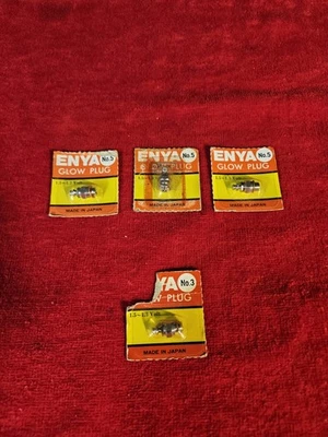 Four (4) New Enya Standard Glow Plugs (No Idle Bar) for model airplanes - Image 1 of 2