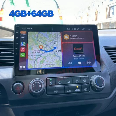 Radio estéreo para automóvil Apple CarPlay Android 4+64 GB WiFi para Honda Civic 2006-2011 Foto 1 de 4